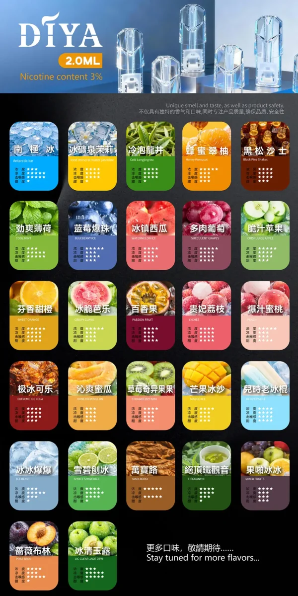 超值福利【滿10贈主機】DIYA 叮啞 一代通用煙彈 | 精煉濃度重燃吸吮渴望 果香還原清晰順滑擊喉