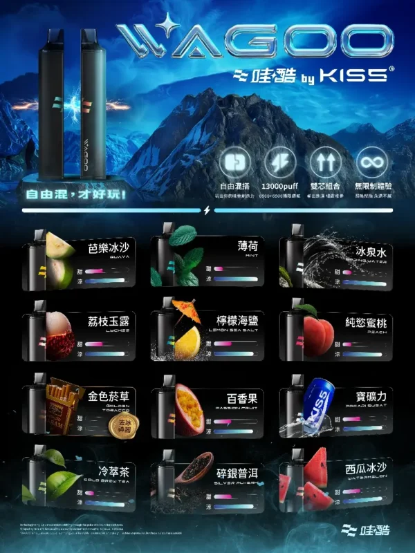 4728186de4582f414fcdb4148ffcf114.webp WAGOO 哇酷 KIS5 6500型 | 雙芯霧化結構瞬變 78 轉迷幻美學 徹底終結漏油噩夢