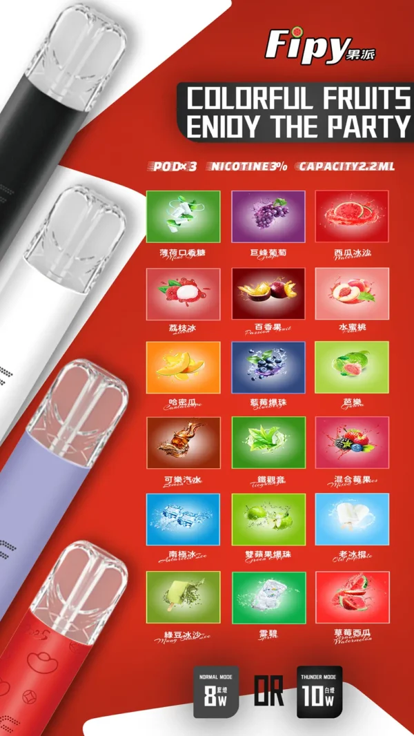 839d26376d1c696d1a79acc4790bbe06.webp Fipy果派一代通用煙彈|煙霧飽滿不卡油持久穩定|果香還原順口擊喉日常解癮更順