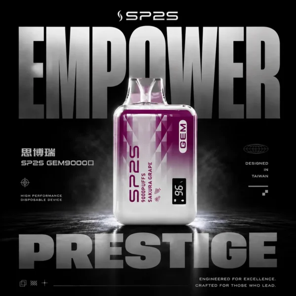 SP2S GEM 9000口 | 大容量霧化設備 | 長效續航穩定輸出果香層次清晰 開啟無與倫比的流暢吸啜時光