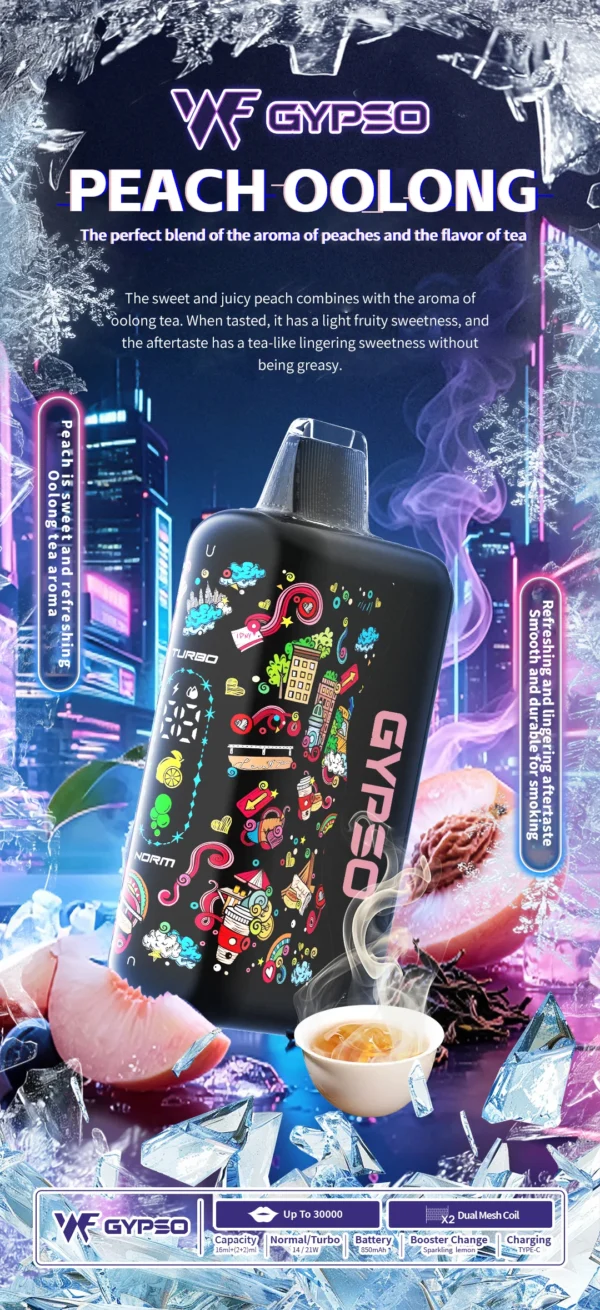GYPSO滿天星30000口抛棄式電子煙-10 GYPSO 滿天星 30000口拋棄式電子煙|大容量規格設計 雙模式輸出搭配長效續航體驗